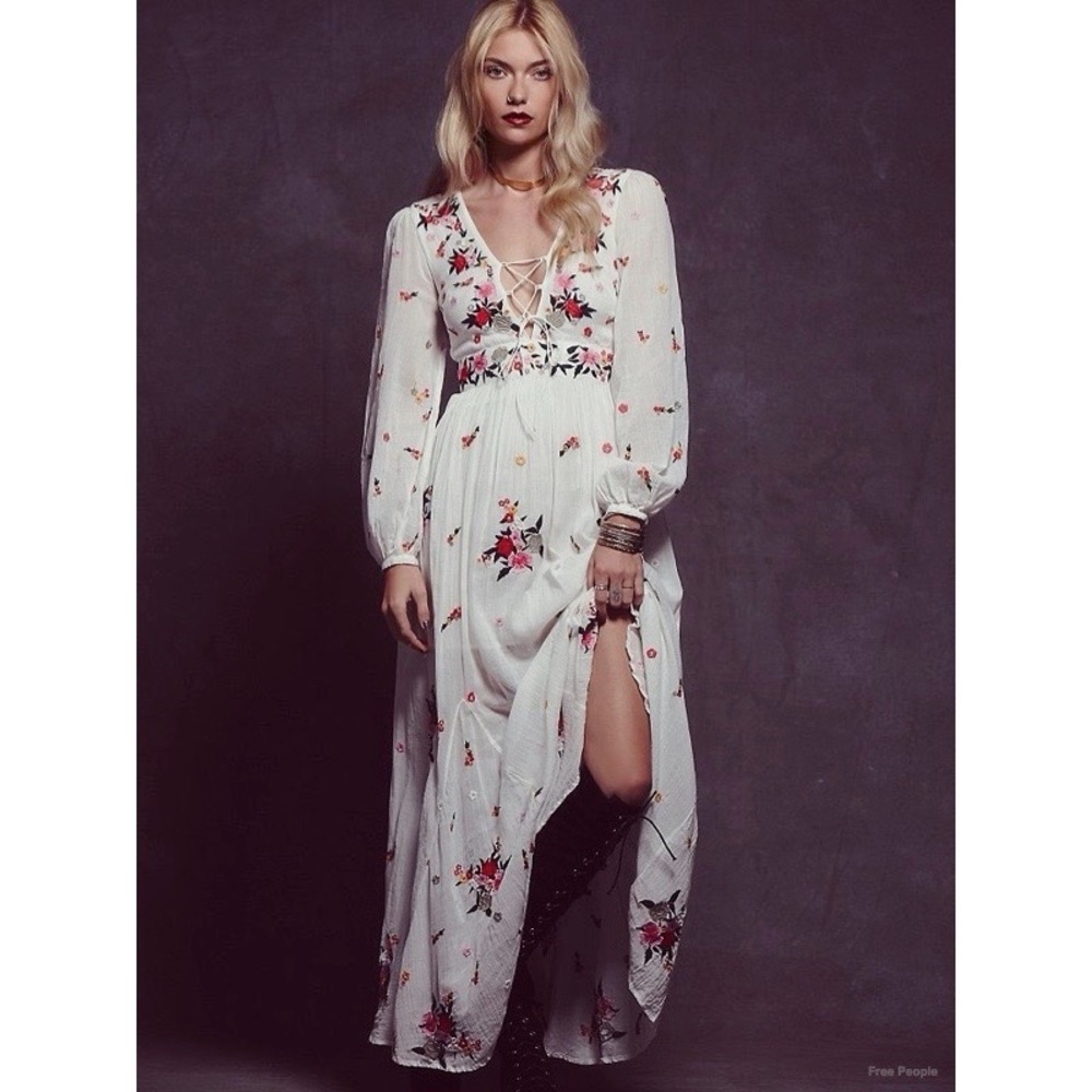 ISO Free People Winter Wanderer Floral Maxi Dress